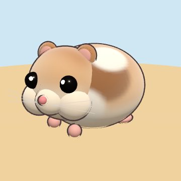 Hámster de Nibbly con el dibujo arlequín