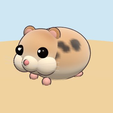 Hámster de Nibbly con el dibujo dálmata