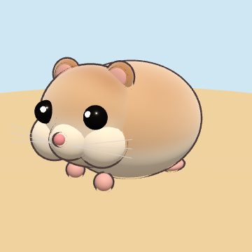 Hámster de Nibbly con el dibujo liso
