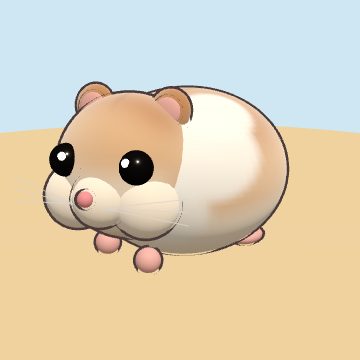 Hámster de Nibbly con el dibujo con manchas
