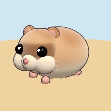 Hámster de Nibbly con el dibujo con antifaz