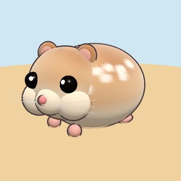Hámster de Nibbly con el dibujo moteado