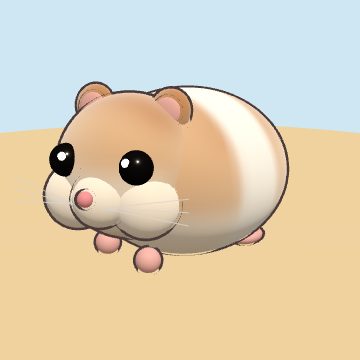 Hámster de Nibbly con el dibujo panda