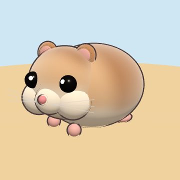 Hámster de Nibbly con el dibujo sombreado