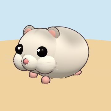 Hámster de Nibbly de pelaje blanco invierno